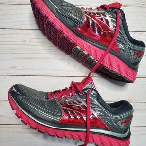 Brooks Glycerin 14 Running Shoes Womens Size 10.5 Gray Pink Sneakers